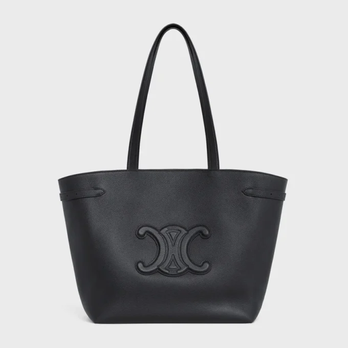 Medium Cabas AnaïS Cuir Triomphe i kornat kalvskinn
