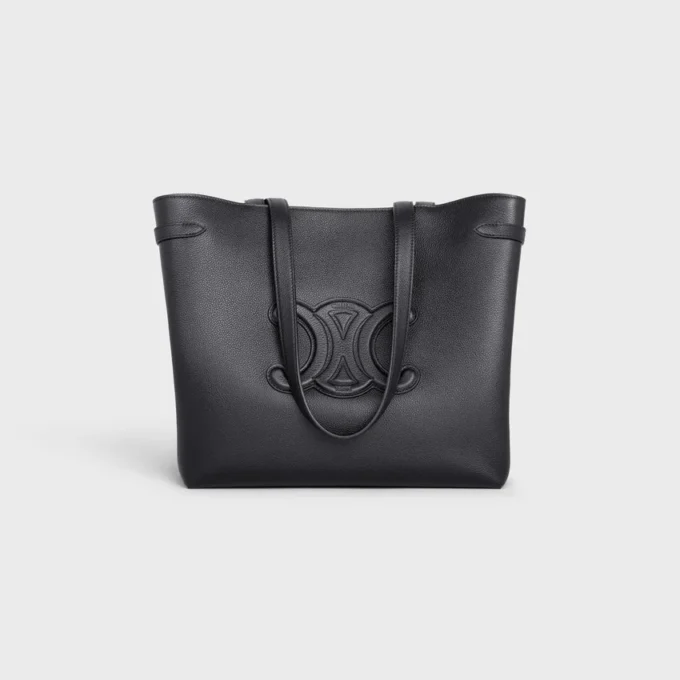 Medium Cabas AnaïS Cuir Triomphe i kornat kalvskinn