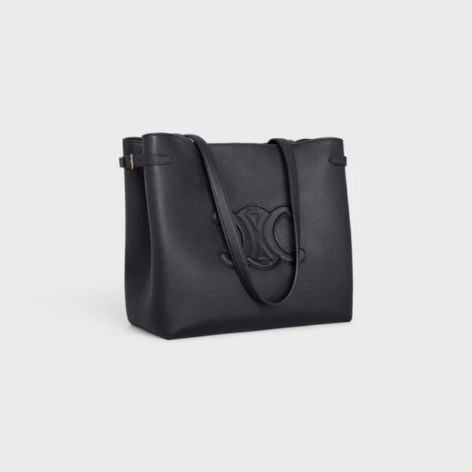 Medium Cabas AnaïS Cuir Triomphe i kornat kalvskinn