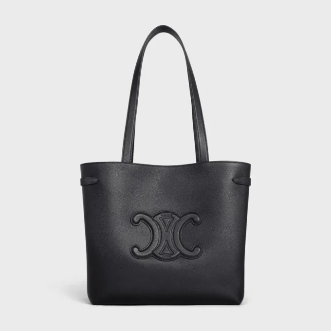 Medium Cabas AnaïS Cuir Triomphe i kornat kalvskinn