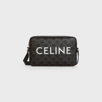 Medium messenger-väska i Triomphe Canvas med CELINE-tryck