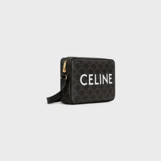 Medium messenger-väska i Triomphe Canvas med CELINE-tryck
