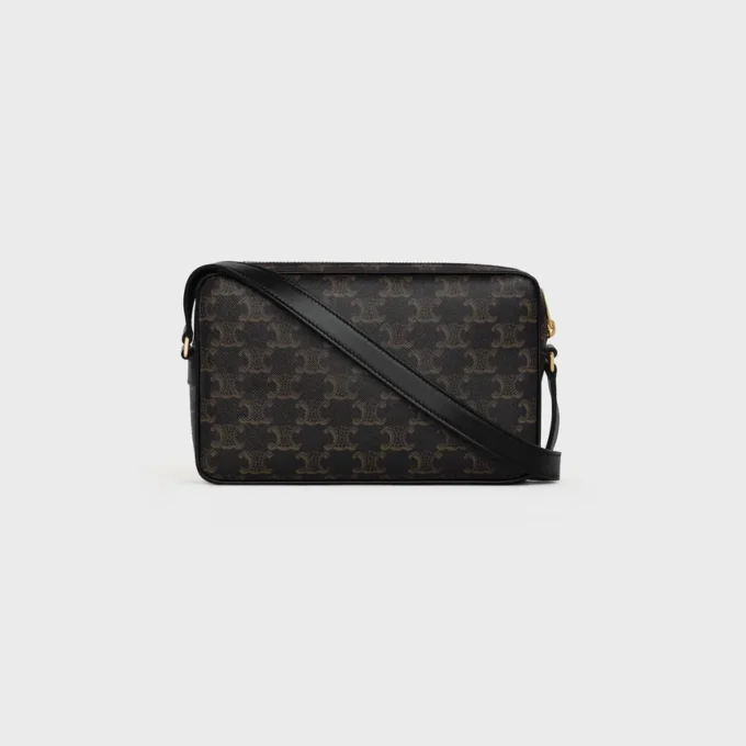 Medium messenger-väska i Triomphe Canvas med CELINE-tryck