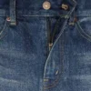 Midikjol i mörk Union Wash-denim