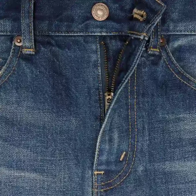 Midikjol i mörk Union Wash-denim