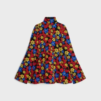 Midiklänning i polyamidjacquard