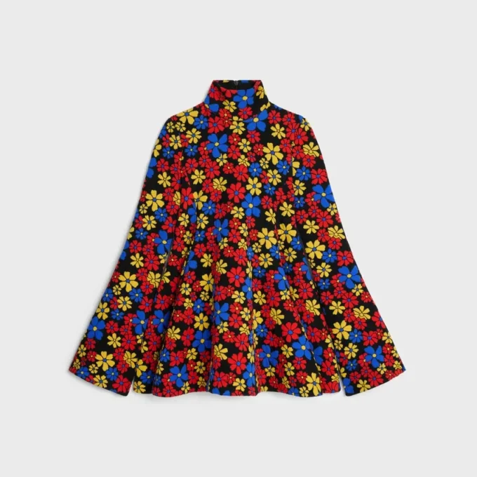 Midiklänning i polyamidjacquard Midiklänning i polyamidjacquard