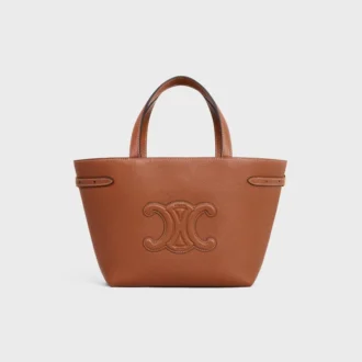 Mini Cabas Anais Cuir Triomphe i kornat kalvskinn