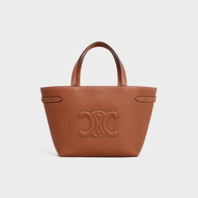 Mini Cabas Anais Cuir Triomphe i kornat kalvskinn