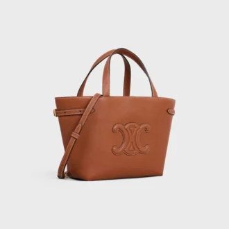 Mini Cabas Anais Cuir Triomphe i kornat kalvskinn