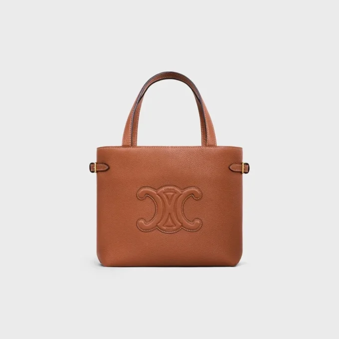 Mini Cabas Anais Cuir Triomphe i kornat kalvskinn