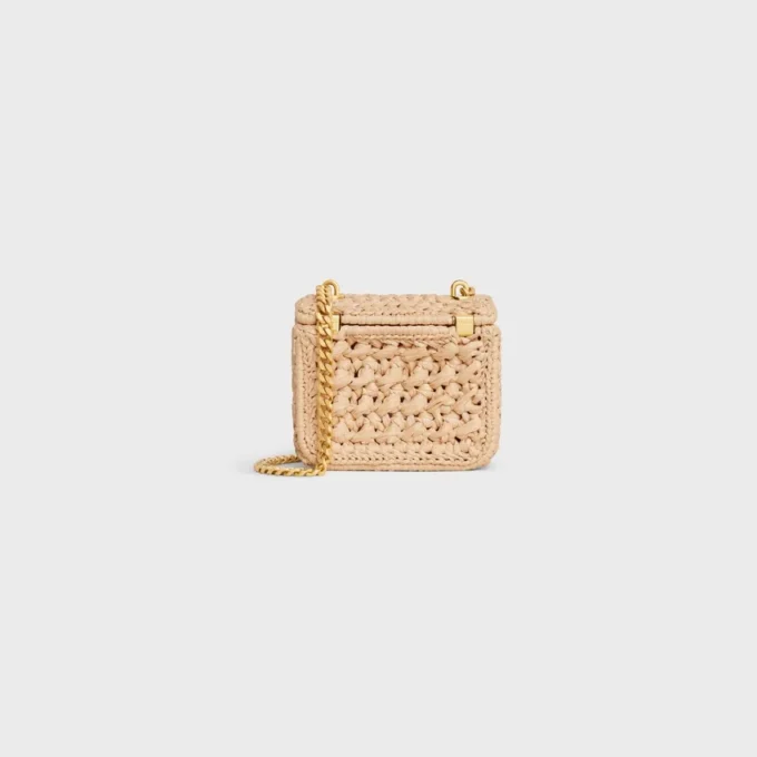 Mini Chain Claude i textil med raffiaeffekt