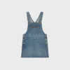Mini-klänning i overallstil i Union Wash-denim Mini-klänning i overallstil i Union Wash-denim