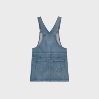 Mini-klänning i overallstil i Union Wash-denim