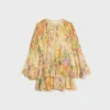 Mini-plisserad klänning i silkgeorgette Mini-plisserad klänning i silkgeorgette