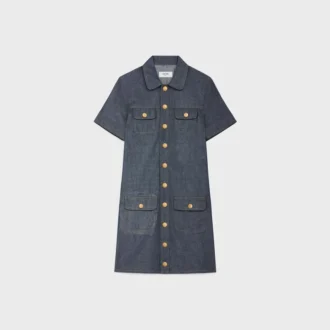 Miniklänning i råtvättad denim