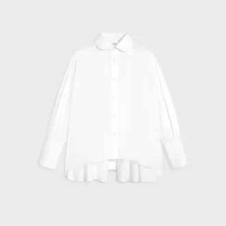 Oversized-skjorta i bomullspoplin