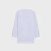 Oversized-skjorta i randig chambray-bomull