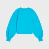 Oversized tröja med rund hals i bomullsfleece