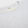 Oversized tröja med rund hals i bomullsfleece