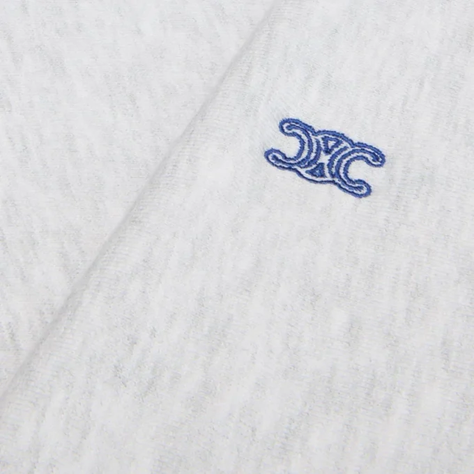 Oversized tröja med rund hals i bomullsfleece