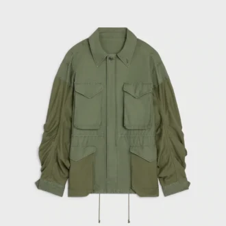 Parka i bomullssatin