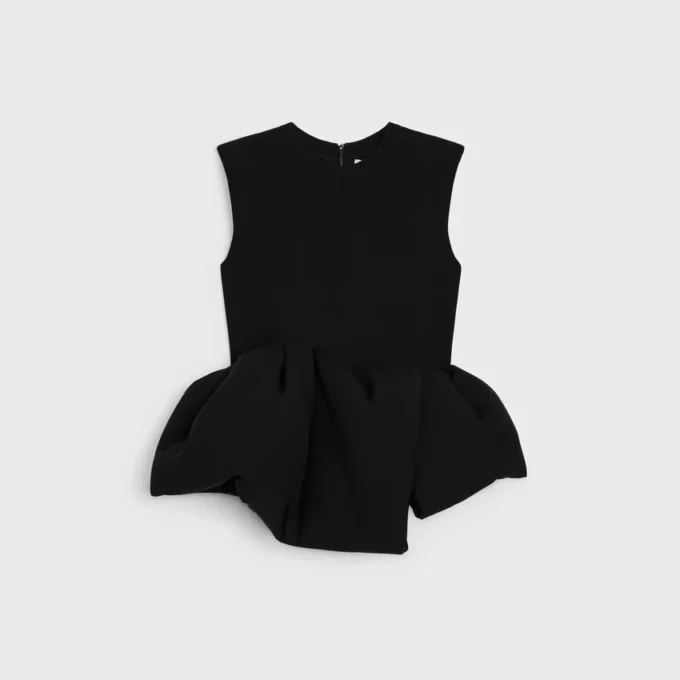 Peplum-top i ull och silke Peplum-top i ull och silke