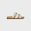 Pitea-sandal i canvas med « CELINE »-jacquard