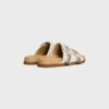 Pitea-sandal i canvas med « CELINE »-jacquard