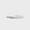 Platta sandaler med burdesign i getskinn