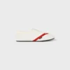 Platta sneakers i grosgrain, sammet, getskinn och lammskinn Platta sneakers i grosgrain, sammet, getskinn och lammskinn