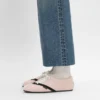 Platta sneakers i grosgrain, sammet, getskinn och lammskinn Platta sneakers i grosgrain, sammet, getskinn och lammskinn