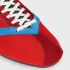 Platta sneakers i grosgrain, sammet, getskinn och lammskinn Platta sneakers i grosgrain, sammet, getskinn och lammskinn