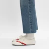 Platta sneakers i grosgrain, sammet, getskinn och lammskinn Platta sneakers i grosgrain, sammet, getskinn och lammskinn