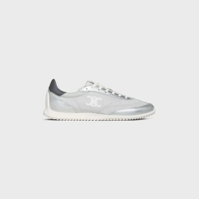 Racer Sneaker i nylon, laminerat kalvskinn och kalvskinn Racer Sneaker i nylon, laminerat kalvskinn och kalvskinn