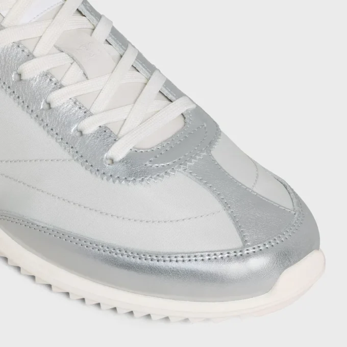 Racer Sneaker i nylon, laminerat kalvskinn och kalvskinn Racer Sneaker i nylon, laminerat kalvskinn och kalvskinn