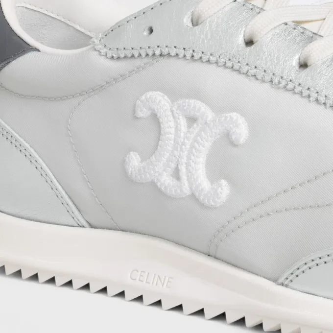 Racer Sneaker i nylon, laminerat kalvskinn och kalvskinn Racer Sneaker i nylon, laminerat kalvskinn och kalvskinn