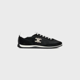 Racer Sneaker i nylon, mocka och kalvskinn