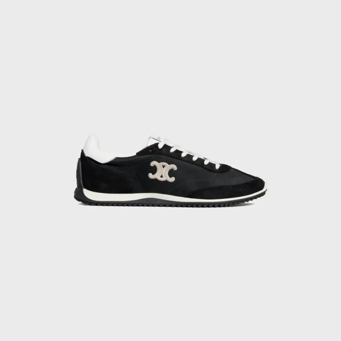 Racer Sneaker i nylon, mocka och kalvskinn Racer Sneaker i nylon, mocka och kalvskinn