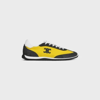 Racer Sneaker i nylon, mocka och kalvskinn