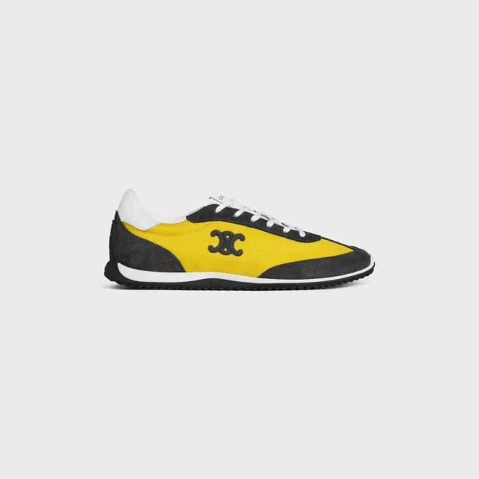 Racer Sneaker i nylon, mocka och kalvskinn Racer Sneaker i nylon, mocka och kalvskinn