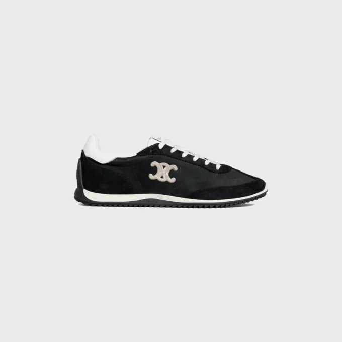 Racer Sneaker i nylon, mocka och kalvskinn Racer Sneaker i nylon, mocka och kalvskinn