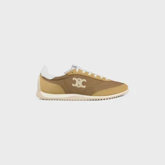 Racer Sneaker i nylon, mocka och kalvskinn