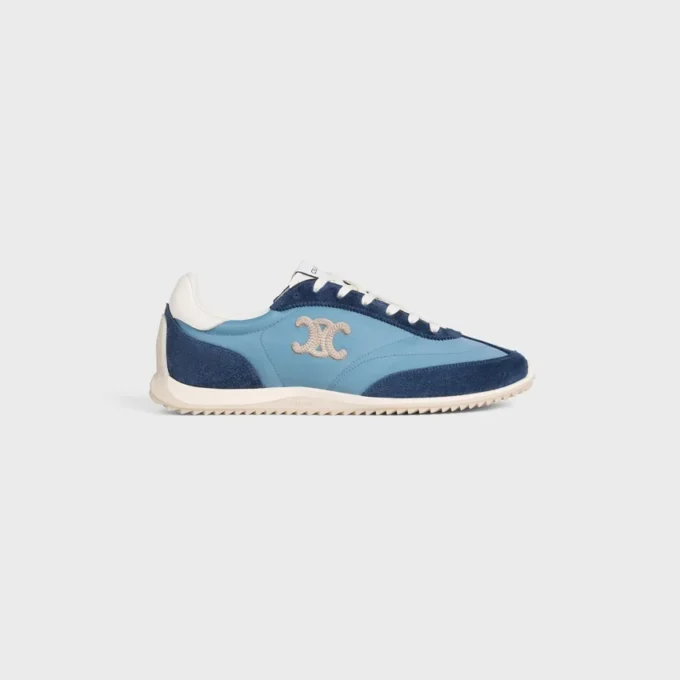 Racer Sneaker i nylon, mocka och kalvskinn Racer Sneaker i nylon, mocka och kalvskinn