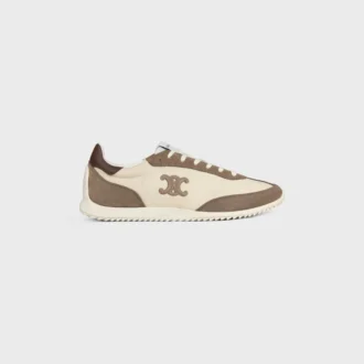 Racer Sneaker i nylon, mocka och kalvskinn