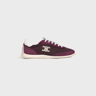 Racer Sneaker i nylon, mocka och kalvskinn