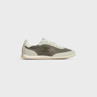 Racer Sneaker i nylon, mocka och kalvskinn