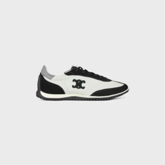 Racer Sneaker i nylon, mocka och kalvskinn