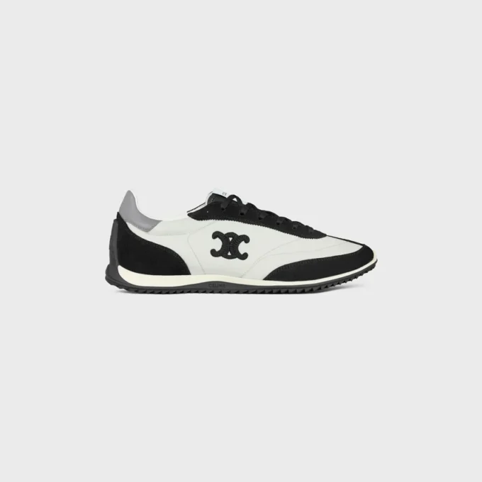 Racer Sneaker i nylon, mocka och kalvskinn Racer Sneaker i nylon, mocka och kalvskinn