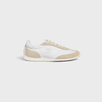 Racer Sneaker i nylon, mocka och kalvskinn